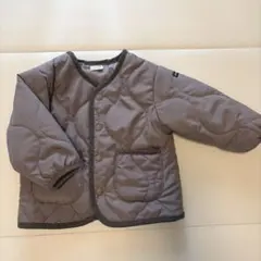 美品 petit main 撥水 キルティングジャケット モカ茶 80