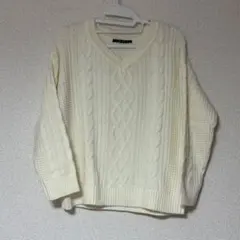 【訳あり】ケーブル編み ニット セーター INGNI Mサイズ