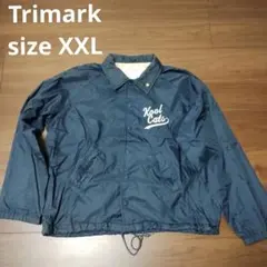 古着 Trimark ナイロンコーチジャケット ネイビー XXL
