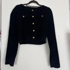 Archives ブラック ゴールドボタン カーディガン Mのサムネイル