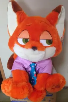 お顔厳選　コストコ ディズニー ズートピア2 ニックぬいぐるみ ブランケット