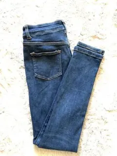 ◤INGNI◢ スキニージーンズ インディゴ オレンジステッチ