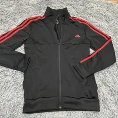 adidas ジャケット 160サイズ 黒 赤　サッカー