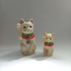 招き猫　セルロイド人形　レトロアンティークのサムネイル