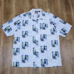 ●SOUTH POLE サウスポール●総柄 ポリ シャツ XL●B-BOY B系のサムネイル