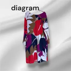 【大人気】diagram柄アンゴラ混ニットワンピース
