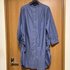 【新品】GALLORIA シャツワンピース ブルー系