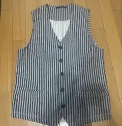 ストライプ ベスト Mサイズ 棉100% ￼