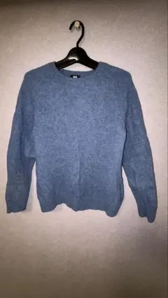 UNIQLO 青 クルーネックセーター Lサイズ