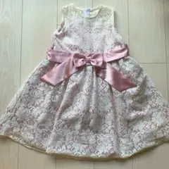 キッズ　ドレス　フォーマル　100cm ピンク　白　レース
