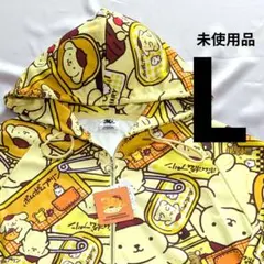 【未使用品・L】サンリオ◆ポムポムプリン◎生誕30周年◎総柄ジップパーカーのサムネイル