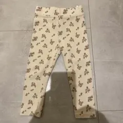 ZARA 花柄リブレギンス 2歳用 クリーム色