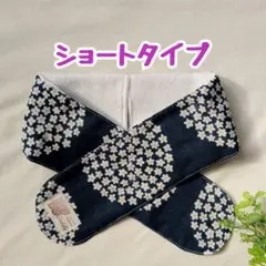 ★ネッククーラー★ハンドメイド★フラワーサークル(ブルー)★