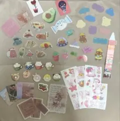 シール　子供向け　可愛い女の子素材 大量 まとめ売り ①