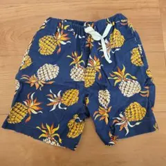 プティマイン　ネイビー パイナップル柄 ハーフパンツ