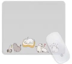 猫のイラスト付きマウスパッド