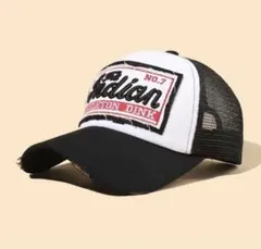 メッシュ　キャップ　ストリート　アメカジ　ダメージ　ヴィンテージ　古着　人気　黒