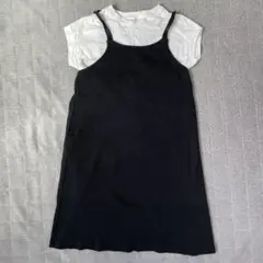 140㎝ GU 2WAYリブキャミソールワンピース(半袖)