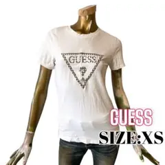 ⭐️A1092⭐️ GUESS ♥ チェック トライアングルロゴ Tシャツ 半袖のサムネイル