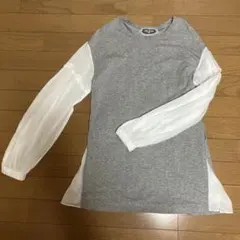 MARLENEDAM グレー・ホワイト長袖Tシャツ