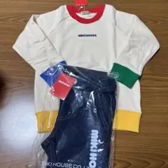 ミキハウス　トレーナー　ズボン　シンプルコーデ　110