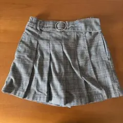 チェック生地　キュロット