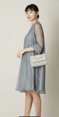 aimer スタンドネック総レースリンクドレス結婚式2次会パーティードレス