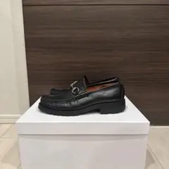 GUCCI グッチホースビット ローファー レザー ブラック 41ハーフ 箱無し