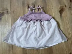 パープル系肩ひも付きワンピース 80(SS)