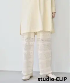 studio CLIP プチフラワーレースパンツ