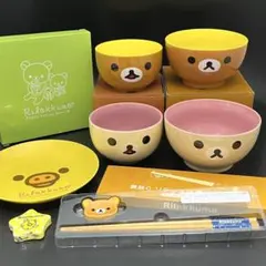 リラックマ　コリラックマ　ボウル　皿　箸と箸置き　プチタオルのセット