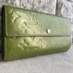 希少✨良品✨ルイヴィトン ヴェルニ ポルトフォイユ サラ 長財布 グリーン系