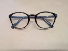 JINS ブラウン・トータス ラウンドメガネ　フレームとテンプルの色が違います