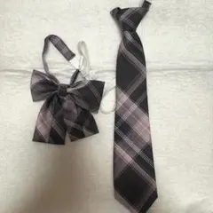 制服ピンク ネクタイ リボンセット