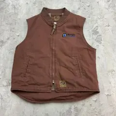 Berne　ベルン　ダックベスト　裏ボア　古着　ブラウン　茶色　L