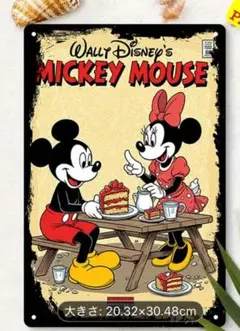 11-93 ブリキ看板　アメリカン雑貨　インテリア　ミッキーマウス　ディズニー