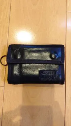 PORTER　3つ折り財布　レザー　ブラック