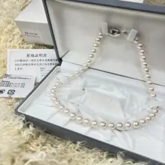 花珠真珠 アコヤ真珠 ゴールデンホワイト ベビーパール ネックレス 
