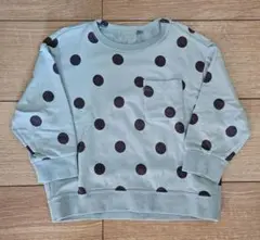 GU ドット柄 トレーナー 水色 90cm