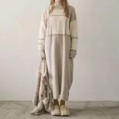 パッチワーク ロングワンピース