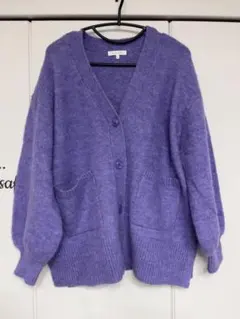 GLOBAL WORK パープル カーディガン M