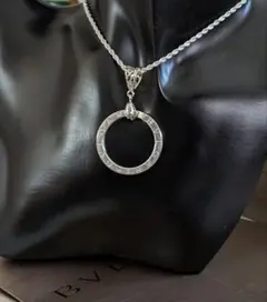 【極美】ブルガリ キーリング シルバーネックレス コンパクトジュエリーケース付