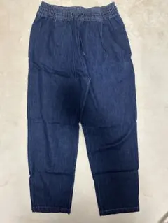 ウエストゴム デニムパンツ インディゴブルー