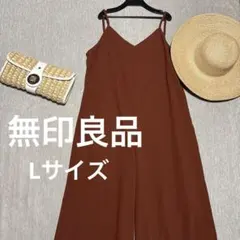 美品★無印良品★着回し抜群♪涼しいサロペット★MUJIテラコッタのサムネイル