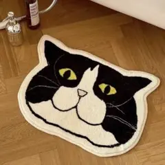 再販】1527 猫 マルチマット 玄関 ラグ キッチン はちわれ 40×60