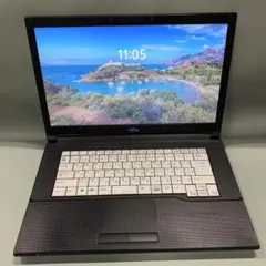 ノートパソコン 富士通 美品 オフィス付き DVD Windows11