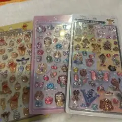 ボンボンドロップシール　プリンセス　プーさん　ディズニー　3セット