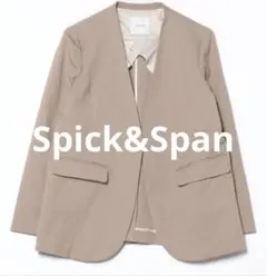 スピックアンドスパン リネンライクノーカラージャケットのサムネイル