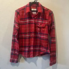 Abercrombie & Fitch 長袖 チェックシャツ レッドのサムネイル