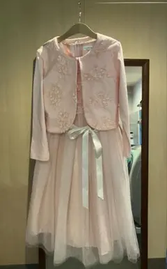 [美品]フォーマルドレス、カーディガン、髪飾り、靴、4点セット、女の子用130㎝